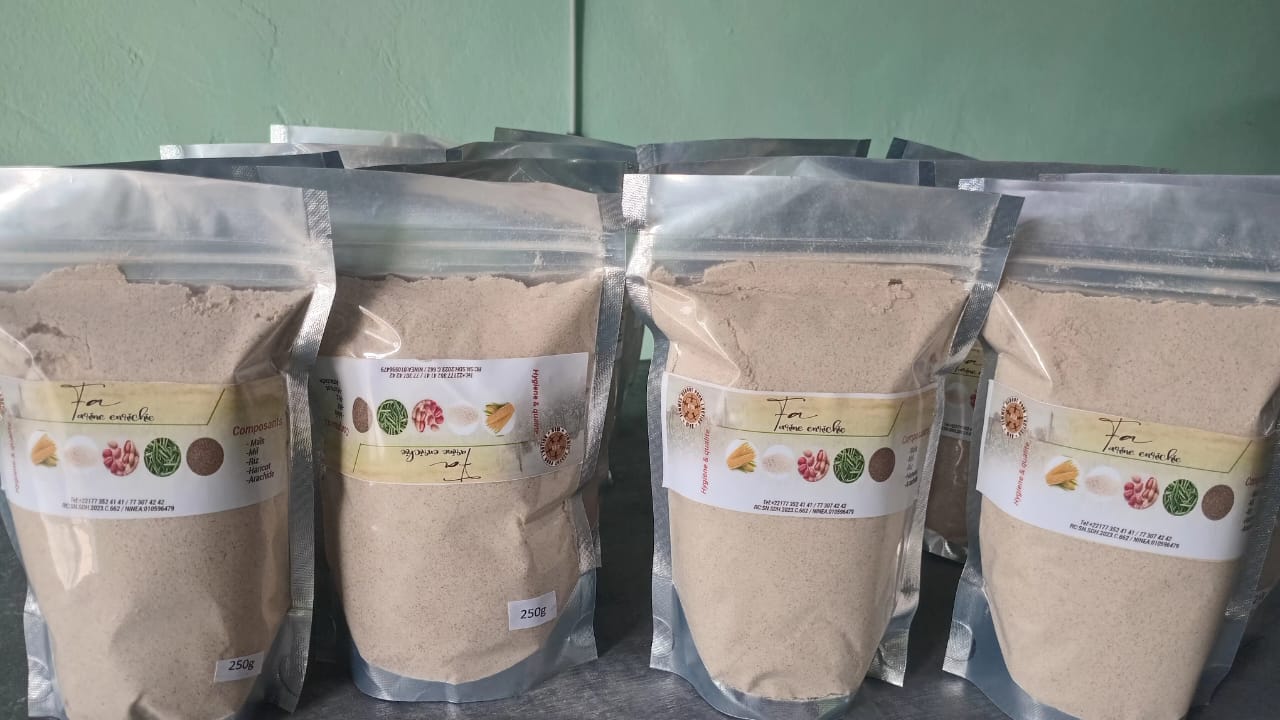 Farine enrichie Fa en sachets